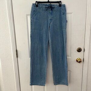 Vintage Jordache Blue Carpender Y2K Festival High-Rise Wide-Leg Jeans Sz 9/10